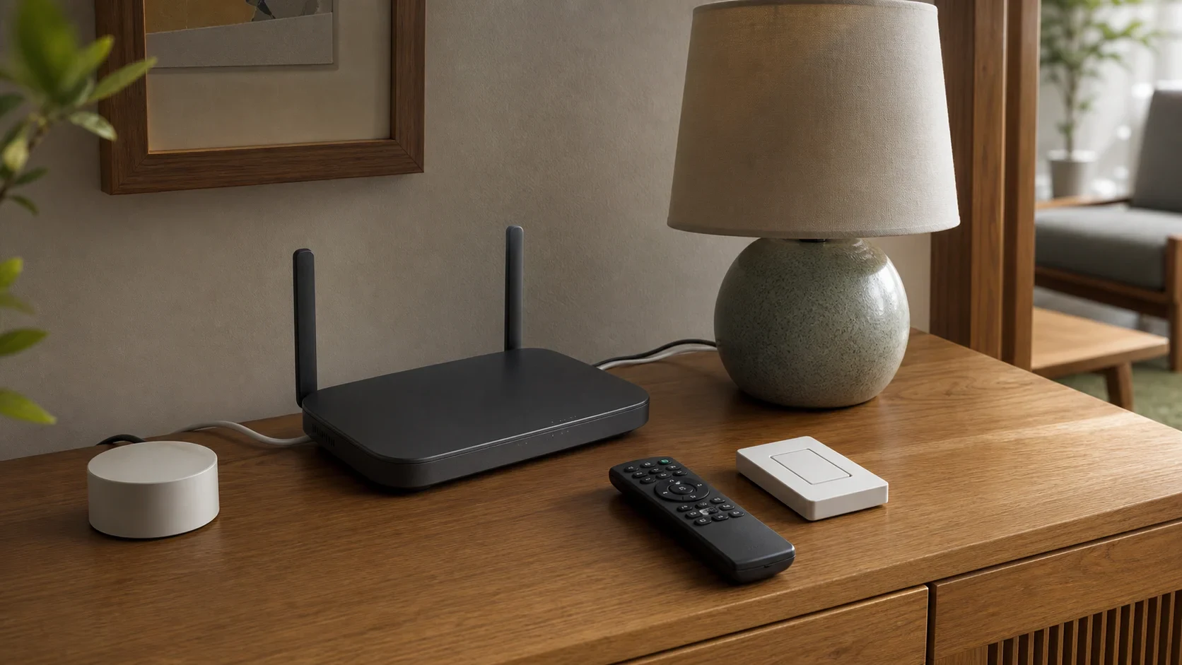 センサー、Wi-Fi、ハブ、照明を分けて手動復帰まで考える構図