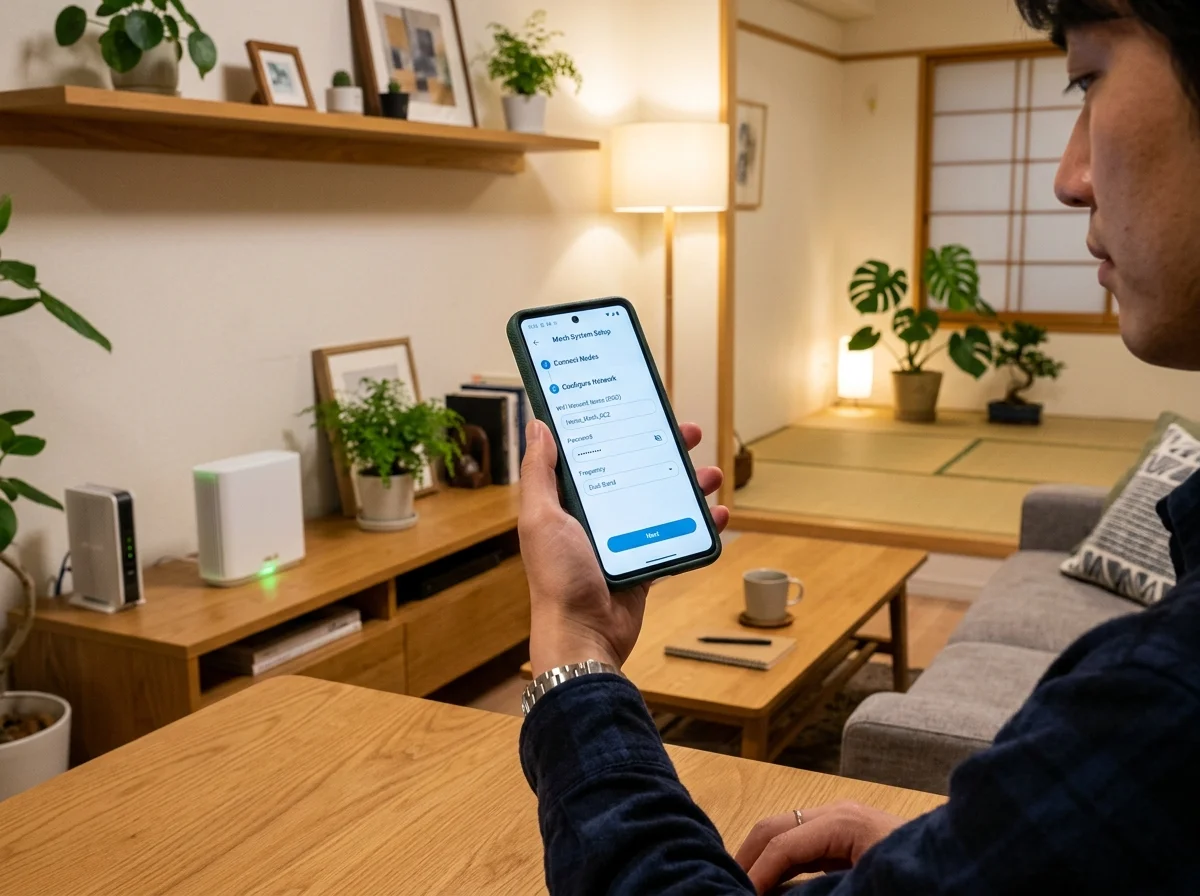 停電時にルーターとスマートホーム機器へ給電する小型電源の設置イメージ
