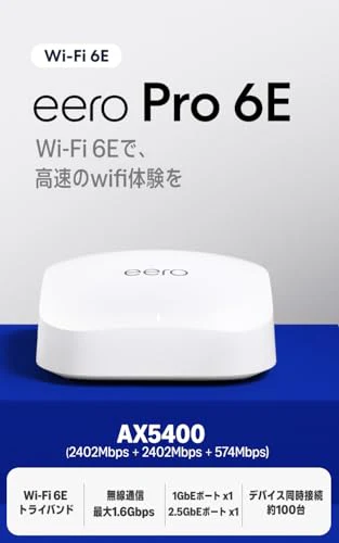 eero Pro 6Eを家庭のネットワーク機器として置くイメージ