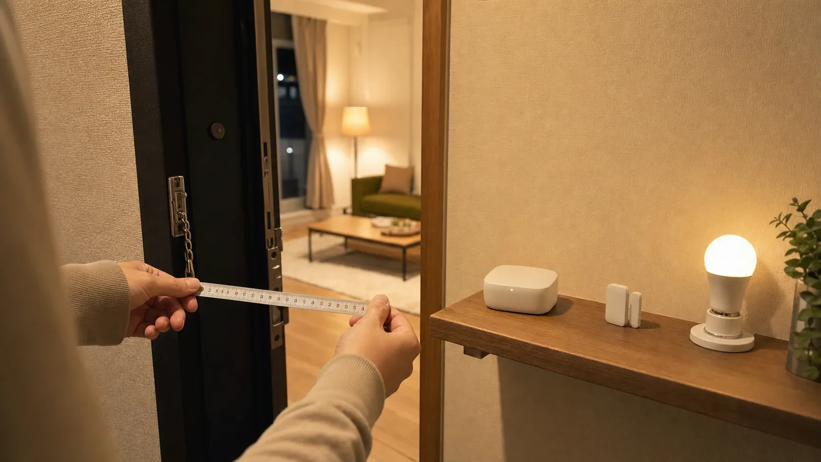 玄関、照明、エアコン、センサーの買う順番を考える部屋
