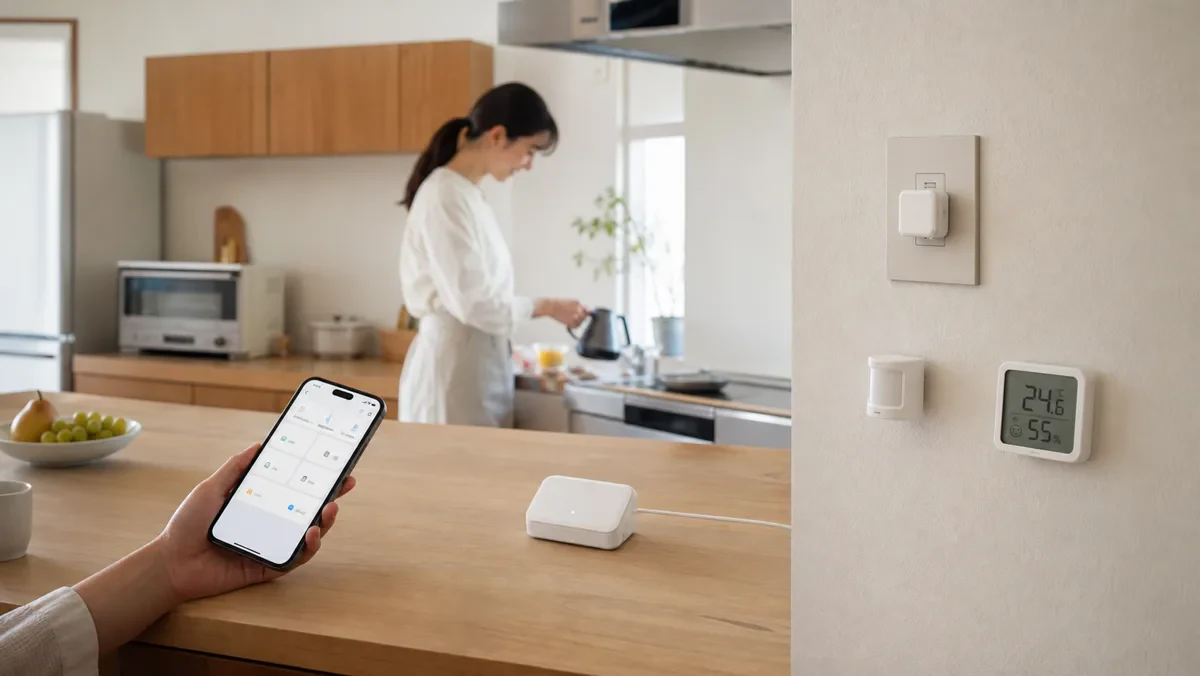 SwitchBotデバイスでスマート化されたキッチン